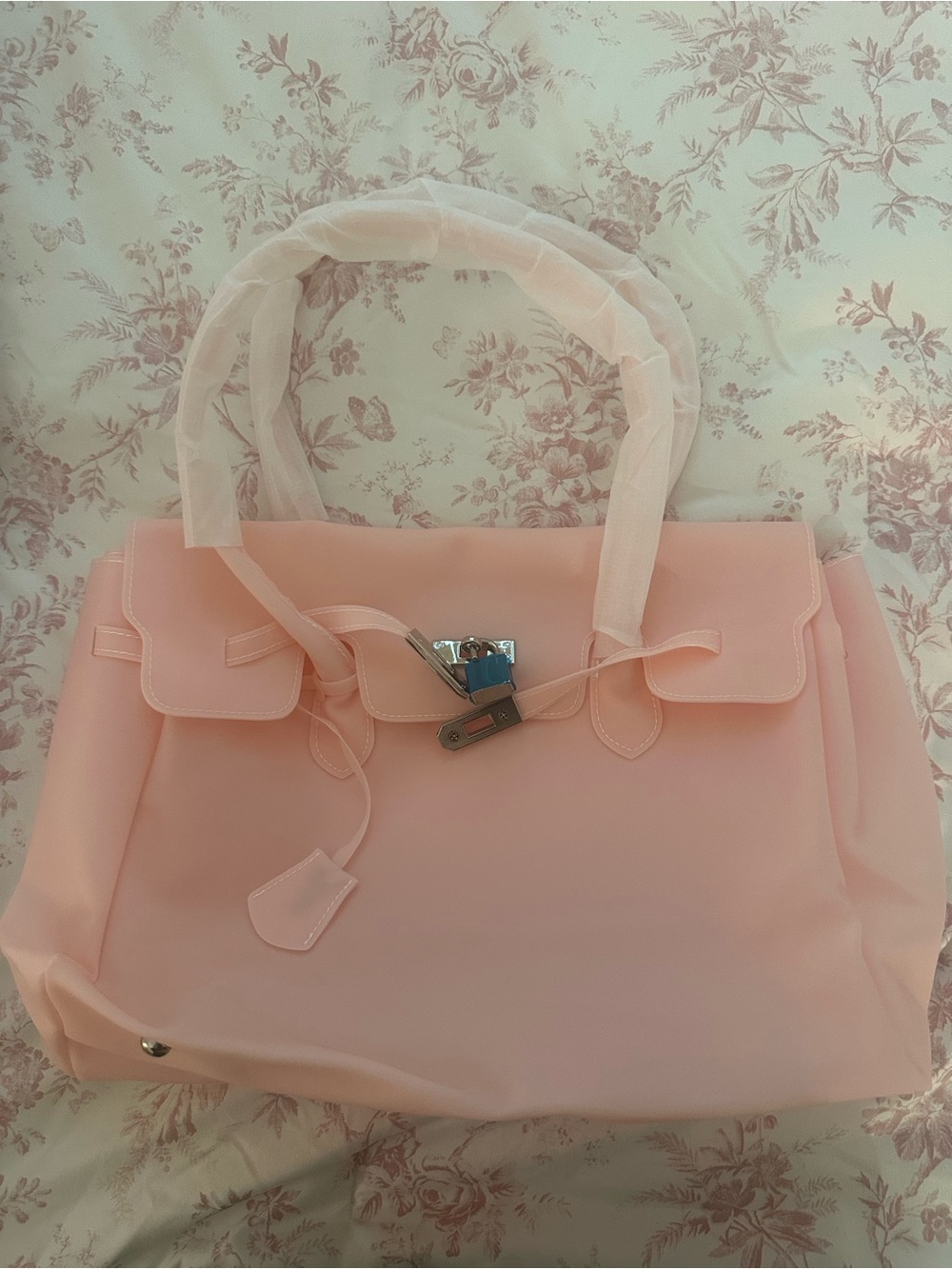 Women's Pink jelly firkin Top-Handle Bag new condition unused with packaging